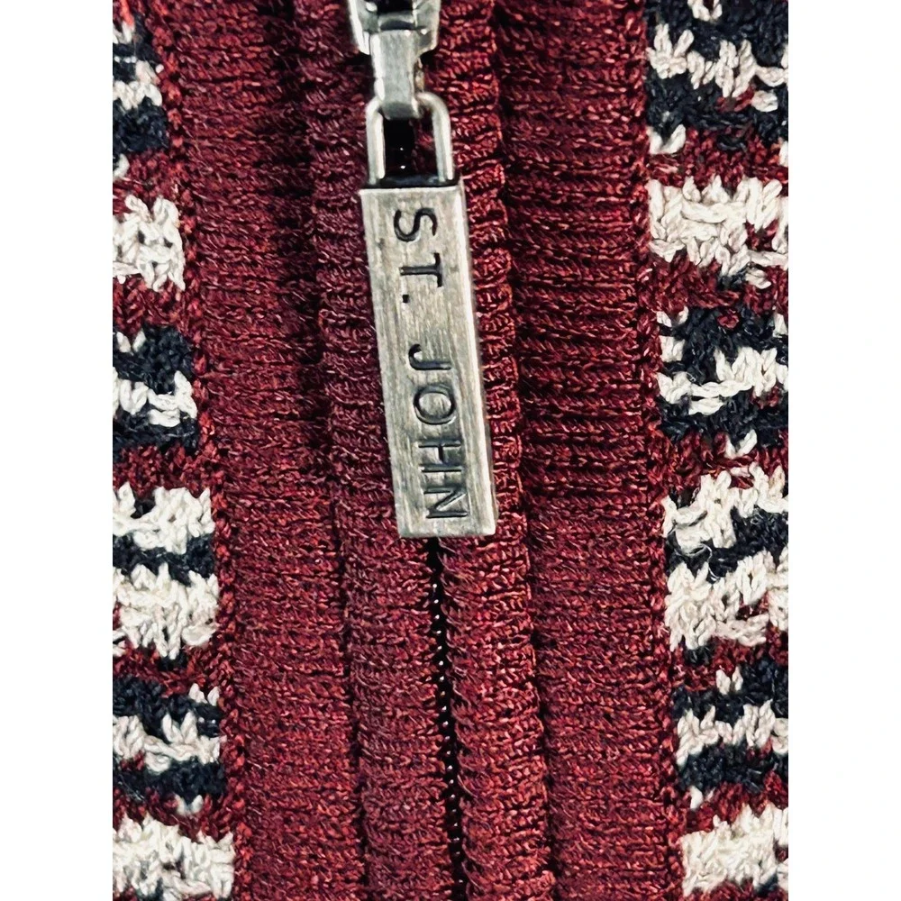 St John Sport‎ Womens Medium Regatta Tweed Knit Cardigan